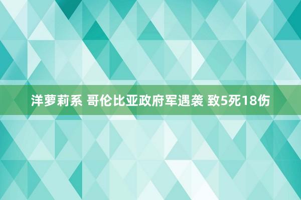 洋萝莉系 哥伦比亚政府军遇袭 致5死18伤