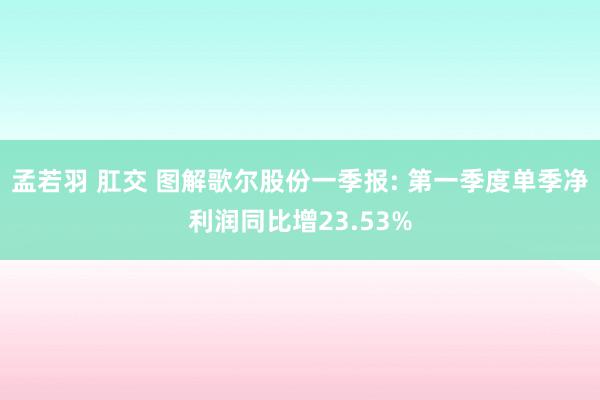 孟若羽 肛交 图解歌尔股份一季报: 第一季度单季净利润同比增23.53%