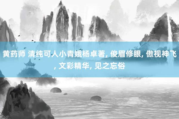 黄药师 清纯可人小青娥杨卓著， 俊眉修眼， 傲视神飞， 文彩精华， 见之忘俗